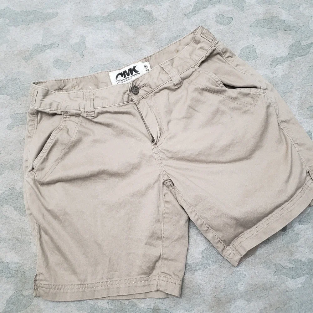 Mountain Khakis Shorts Womens 4x8 Brown Hiking Outdoor Pockets
